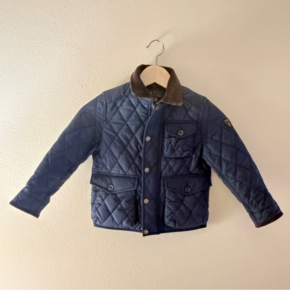Ralph Lauren Barn Quilted Jacket Boys Size 5 - Navy